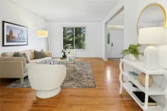 The living room.