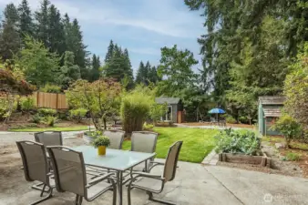Patio off lower apartment
