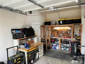 Shop in back of garage.
