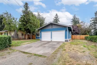 2 Car Garage & RV Parking