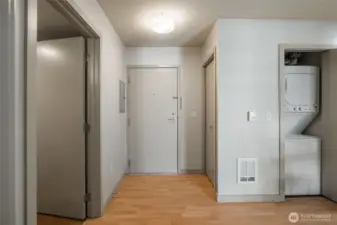 Entry off 3rd floor. Interior foyer of unit.