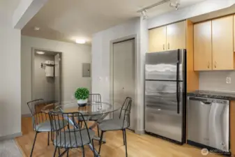Full bath off entry adjacent to the primary bedroom. Open, light, and bright.