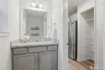 Main floor half bath.