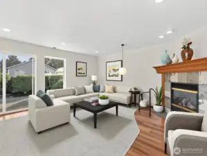 Family Room Virtually Staged