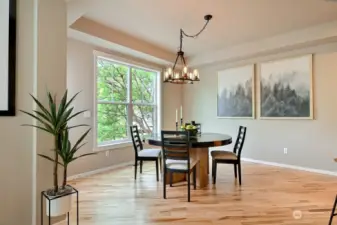 Easy transition from living to dining room. This elegant dining room awaits hosting family and friends for your formal dinner parties.