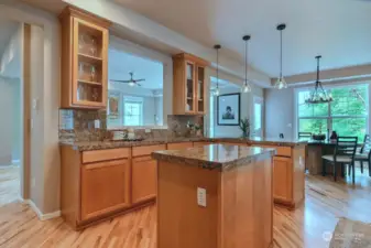 Excellent kitchen layout is perfect for entertaining and is sure to please the chef in the house.