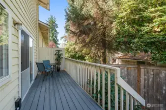 Deck features new decking and lighting