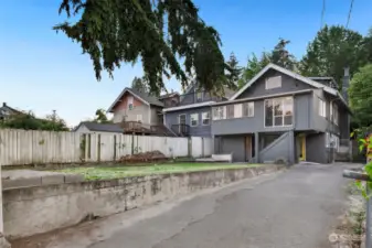 Large level backyard, and huge driveway suitable for up to 4 parked cars.