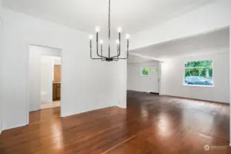 Formal dining room allows for a generous size dining table.