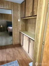 Hall storage and countertop space
