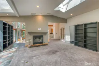 Skylit family room