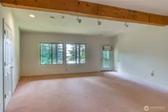 SPACIOUS 2nd bedroom with views and door to exterior