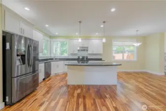 Big island in kitchen