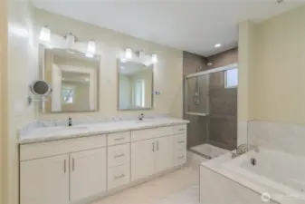 Primary bath with jetted tub