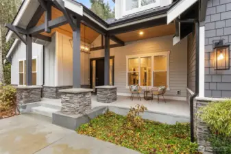 Spacious covered front entry