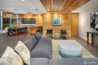 Community room offers a comfortable space to entertain larger groups