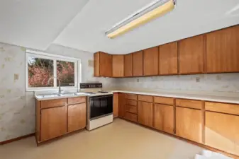 The is the second kitchen, located downstairs