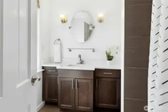 Primary three-quarter bath.