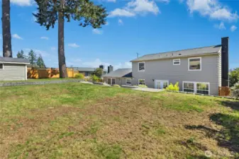 Large back yard.