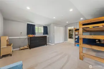 The lower level bedroom is over 250sf of space! Limitless possibilities!