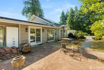 Patio on front of house