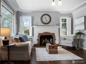 Close up view on the living room