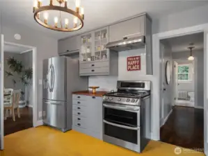 Walk into the kitchen