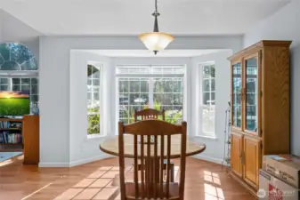 Enjoy meals in a cheerful dining space bathed in natural light.