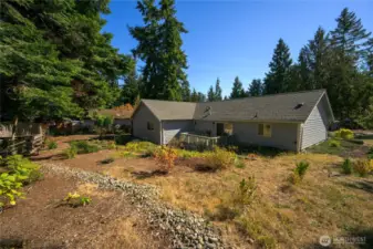 View of the backyard with endless possibilities.