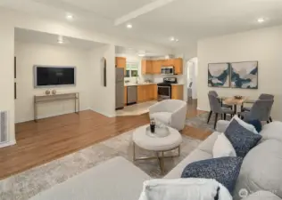 Large open living space with lots of light