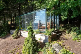 Greenhouse located close to the home