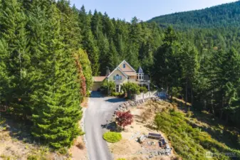 Road to home with gated entry