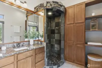 Downstairs Gorgeous Stone Shower1