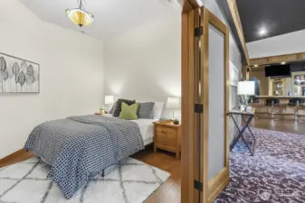 Downstairs has a spare room, non-conforming guest room, Office or Den.