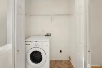 Laundry is conveniently located on upper level.