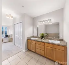 Primary suite has walk-in closet + auxiliary closet
