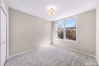 Bedroom #2, south-facing windows