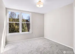 Bedroom #3, south-facing windows
