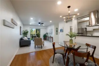 Dining room & living room