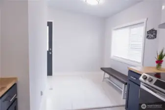 View of entryway from Kitchen