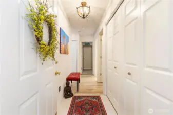 Foyer entry area with closet.