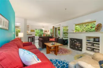 Looking back at your private backyard greenspace. You cannot see any neighbors at the back of the unit.