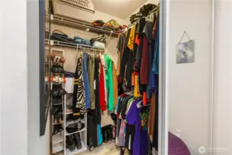 The second bedroom also has a walk in closet!