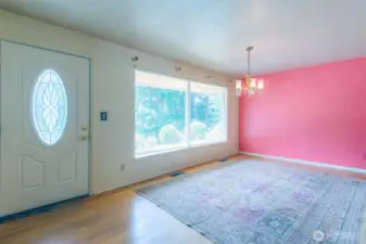 Front door, dining room