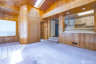 Step down to the sitting/family room