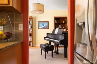Peeking into the livingroom. You could have it as a dining room as well.
