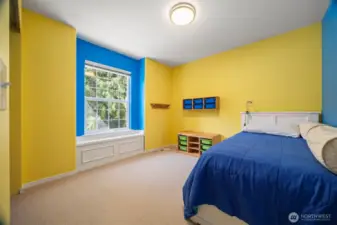 Room #3 features a window seat and built-in closet