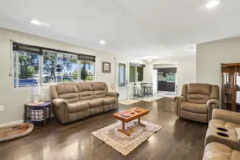 View from living room to entry