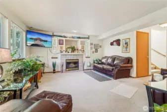 Rt living room with gas fireplace