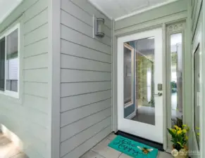 Enter into your home.